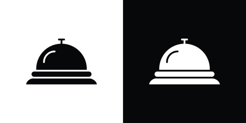 Reception bell icon vector illustration glyph style designs for web.
