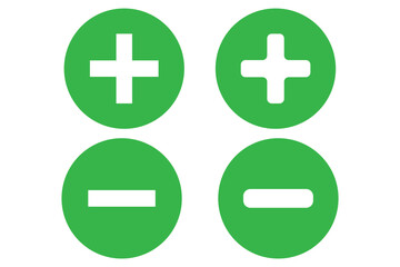 Fototapeta premium plus, minus icon line red, green vector design