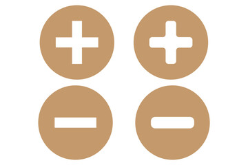 Obraz premium plus, minus icon line red, green vector design