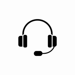 headphones icon on white background