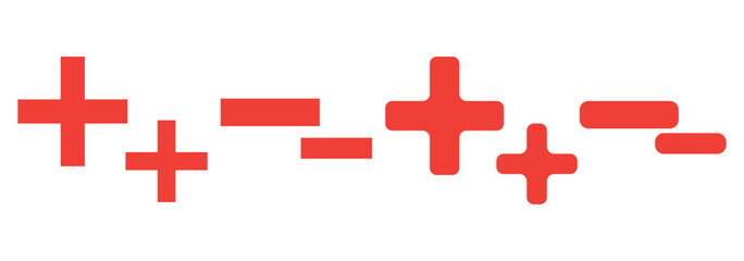 Plus minus circular element icon vector illustration. Add and remove round button icons