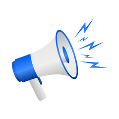 Announcement Megaphone Loudspeaker Vector. Megaphone Advertising Aid Tool. Megaphone for Communication.