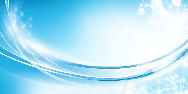 Abstract blue swirling light streaks with subtle sparkles and soft glow