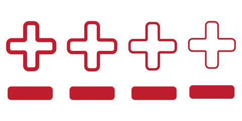 Fototapeta premium Four basic mathematical operation symbols plus minus multiply and divide