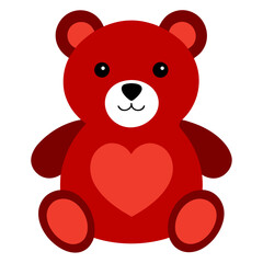 Teddy bear with heart  AI Vector Love Symbol Design for Couples & Celebrations