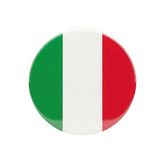 Italian flag icon round shape isolated on transparent background