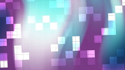 Prismatic Minimalist Navy Pixelated abstract background featuring a grid pattern with white squares on purple and teal gradient hues