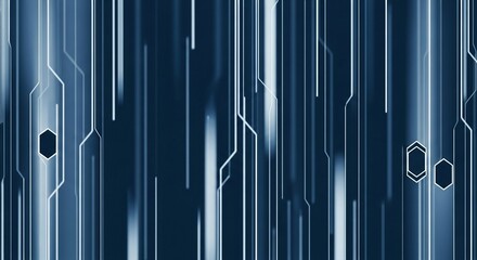 Obraz premium Abstract Digital Technology Background Blue Lines Circuit Board Data Flow Network