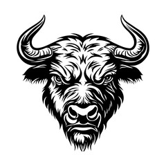 Majestic Bull Head Vector Illustration
