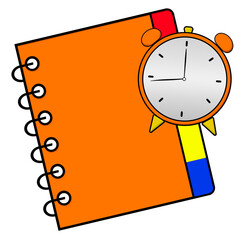  illustration, clip art, agenda et réveil, PNG fond transparent