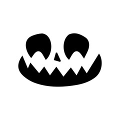 halloween icon jack-o lantern face silhouette clip art