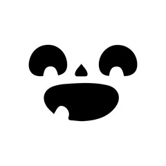 halloween icon jack-o lantern face silhouette clip art