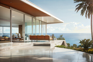 Fototapeta premium modern villa with swimming pool