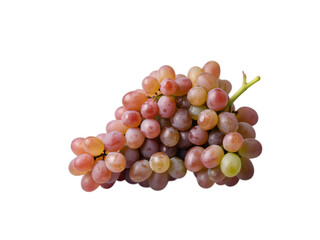 Fototapeta premium Red green grapes bunch isolated on a transparent background fruit