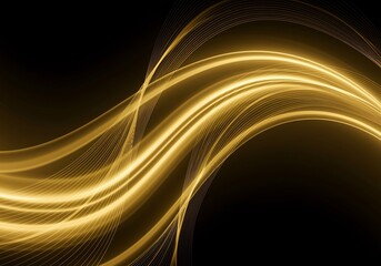 Abstract Golden Waves: A Symphony of Light and Curves