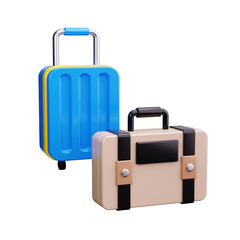 Luggage 3d render icons