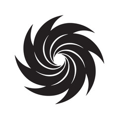 Fototapeta premium Flat Cyclone Symbol – Minimalist Vector
