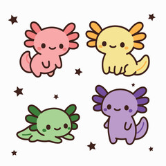 Axolotl mexican animal cute kawaii