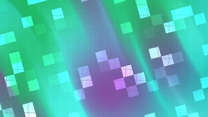 Ombre Abstracts Blink Square Abstract background with pixelated squares, grid pattern, vibrant colors, and a modern digital aesthetic