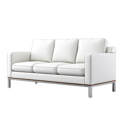 Fototapeta premium Elegant White Sofa for Modern Terrace Spaces with Stylish Design and Comfort for Outdoor Use