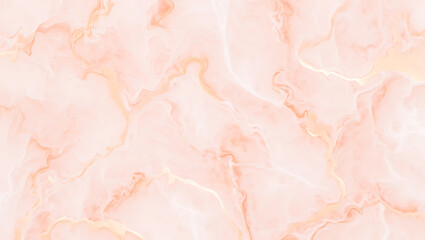Fototapeta premium Peach marble pattern with golden veins texture background