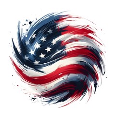 USA Flag With Brush