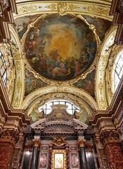 Obraz premium The interior of St. Nicholas Church in Prague, Czech Republic.