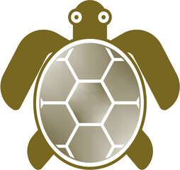 Obraz premium Sea turtle illustration with hexagonal shell design,vector 