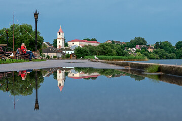 Sebezh city after a thunderstorm (Pskov region)