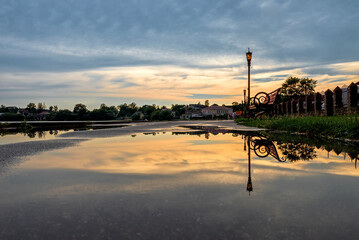 Sebezh city after a thunderstorm (Pskov region)