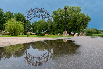 Sebezh city after a thunderstorm (Pskov region)