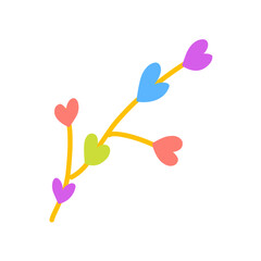 colorful heart-shaped leaves