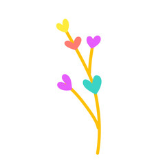 colorful heart-shaped leaves
