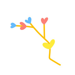 colorful heart-shaped leaves