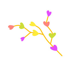 colorful heart-shaped leaves