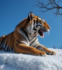 Obraz premium tiger in the snow