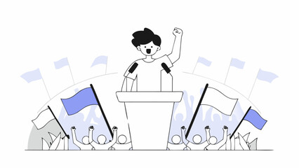 Vector Illustration Representing Student Voice and Empowerment