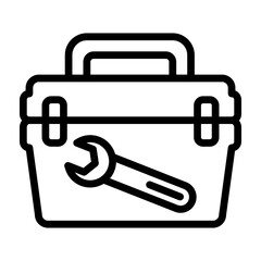 Tool Kit Vector Line Icon Design