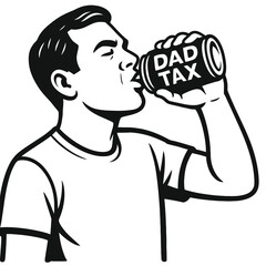 Fototapeta premium Playful Image of a Man Enjoying a 