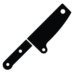 bloody butcher knife vector icon