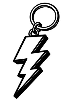 Bold Lightning Bolt Charm - Symbolizing Energy, Power, and Speed