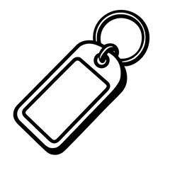 Fototapeta premium Customizable Blank Key Tag and Ring for Labeling and Organization