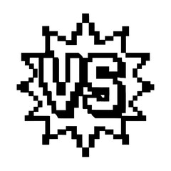 Pixel Art "VS" Versus Symbol - Retro Gaming Battle Design Element