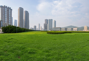 Obraz premium downtown Dalian nearby the Xinghai Square