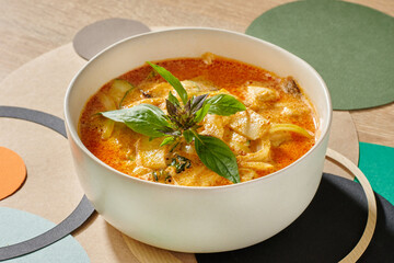 Soupe Coco curry Plat traditionnel Thaïlandais