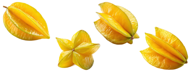 Fresh yellow star fruit (carambola)