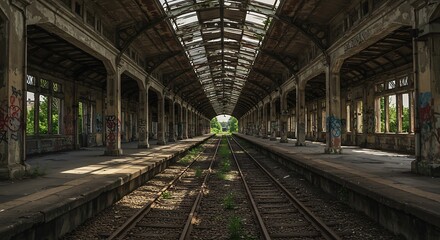 An abandoned train station