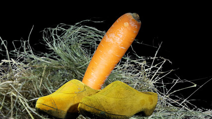 Dutch tradition putting out shoe for Sinterklaas

