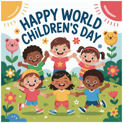 World Children's Day cartoon image 11.eps