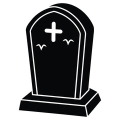 Obraz premium haunted grave icon vector icon
